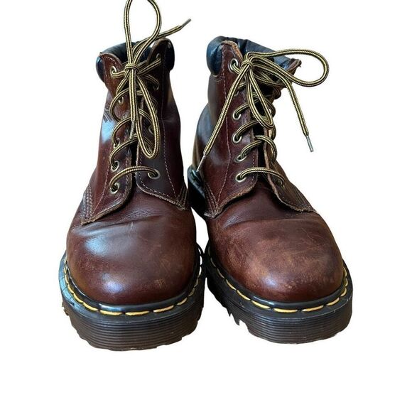 Dr. Martens 6-Eye Brown Leather Boots Size 9 Women’s - Picture 3 of 7